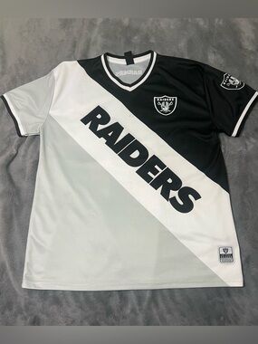 NFL Raiders Black & White Diagonal Team Jersey